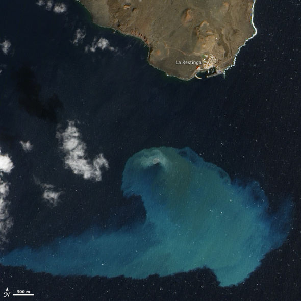 每日卫星照：西班牙耶罗岛海底火山再次喷发