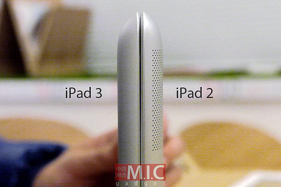 新款iPad与iPad 2的厚度一致，外形也几无区别