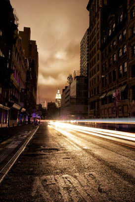 后的纽约街头 微光下摄影作品赏析|纽约|风暴|摄