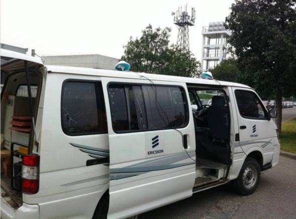 爱立信在青岛的TD-LTE试验车 爱立信在青岛的TD-LTE试验车