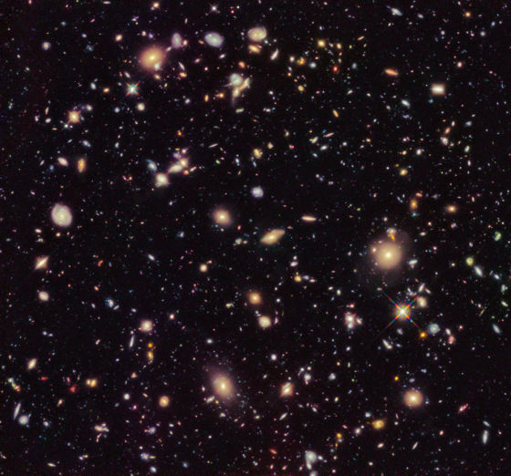 哈勃极超深场(HUDF)巡天观测计划的目标是找到宇宙中最古老的星系，这项研究计划已经抵达了哈勃空间望远镜的观测能力极限