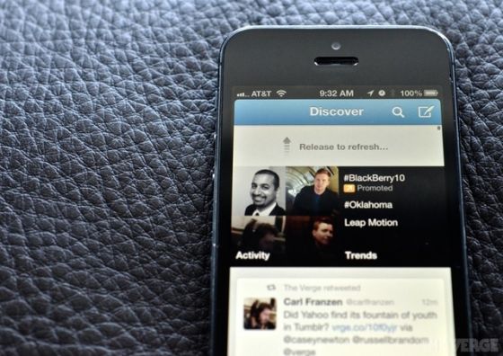 Twitter今天宣布获得“下拉刷新”技术的专利。
