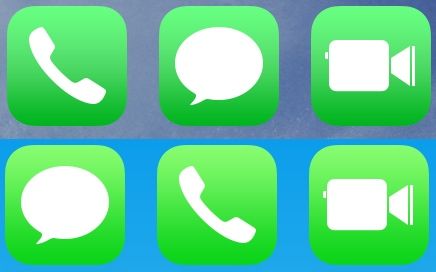 上面是iOS 7.1,下面是iOS 7 上面是iOS 7.1,下面是iOS 7