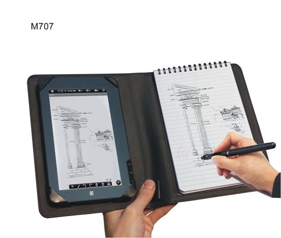 易方数码展出了结合数码笔的平板电脑M707