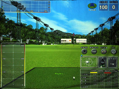 虚拟真实场地 用3D投影实现室内高尔夫_商用