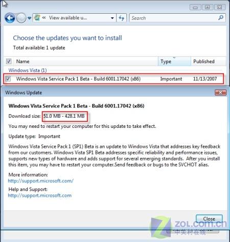 �ش���΢����������VistaSP1�汾��