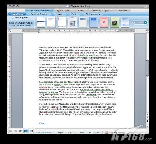 微软杰作Mac平台上的Office2008(3)