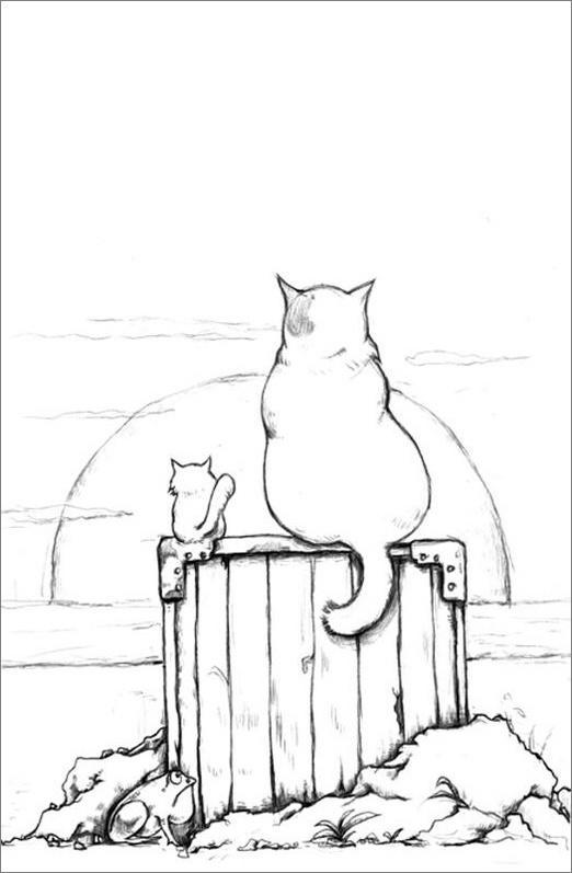 pt ps打造猫咪眺望日出有趣场景