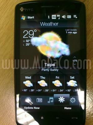 高清分辨率屏幕HTC全触屏TouchHD曝光