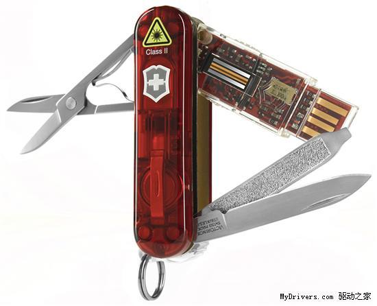 瑞士军刀内置指纹加密自毁U盘_硬件