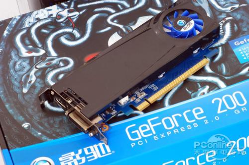 正文 影驰 gt210刀锋版显卡采用了40nm制程的nvidia gt218核心