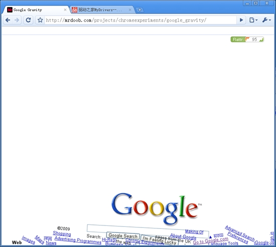 体验Chrome重力效果GoogleGravity上线