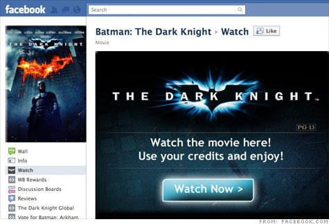 Facebook movie rentals, via online streaming, put the social network in direct competition with Netflix.