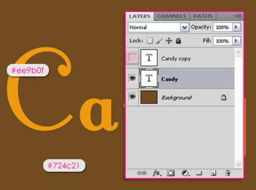 Photoshop制作可爱糖果字体