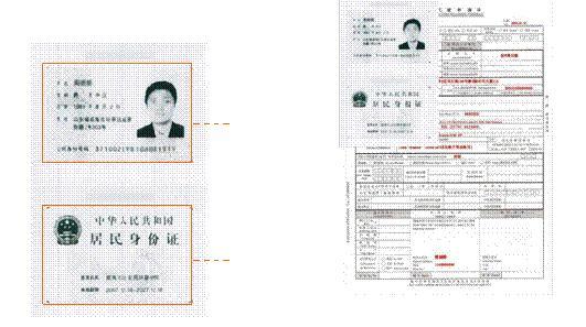将身份证双面整合复印到等面积的单面复印纸上,复印幅面与证件幅面