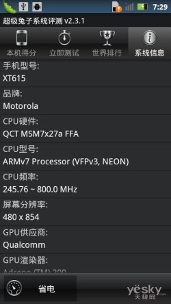 4.0英寸触控屏摩托超薄智能XT615评测(4)