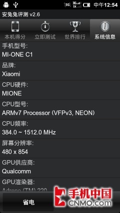... 依旧为1.5GHz,其它硬件参数则与原版小米完全相同