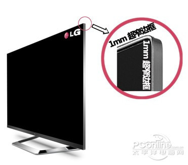1mm极窄包边薄如蝉翼 LG Cinema不闪式3D让