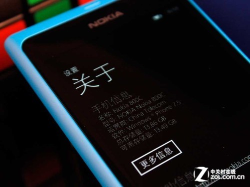 蓝色妖姬电信版诺基亚Lumia800C图赏(2)