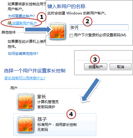 设置Win7家长控制 放心让孩子用电脑_软件学