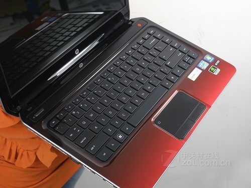惠普 dv4红色 键盘面图 