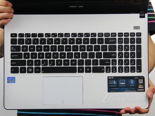 华硕 X501白色 键盘面图 