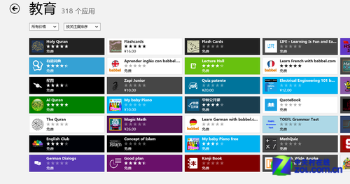 微软宣布Windows Store中已有261项教育类Windows 8应用 