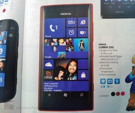 800万像素WP入门级 Lumia 505配置曝光 