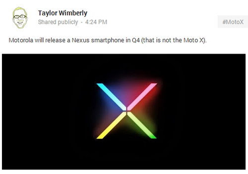 传摩托罗拉四季度发布全新Nexus 5 