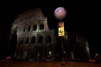 2008地球一小时:意大利罗马竞技场熄灯前后_
