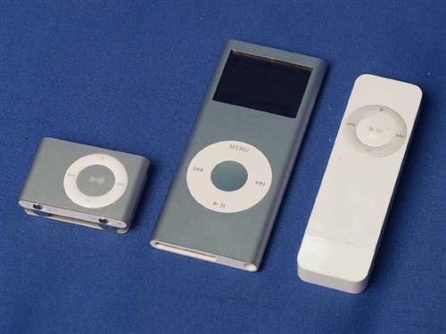 苹果ipod shuffle 2与ipod nano 2以及ipod shuffle 1代