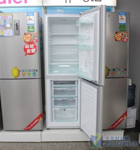 红色玻璃面板海尔两门冰箱现2899元