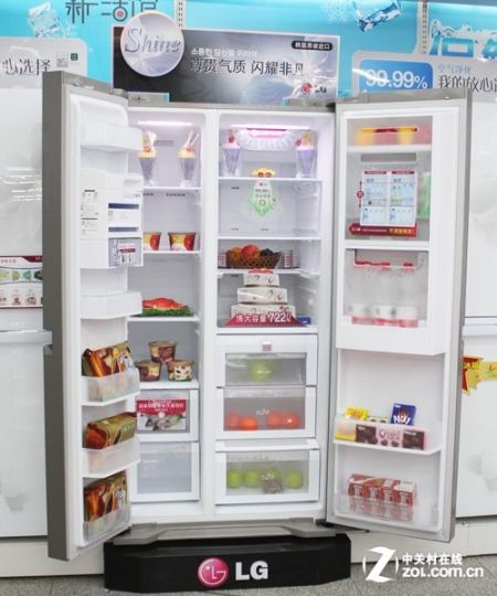 360度立体循环LG对开门冰箱28800元