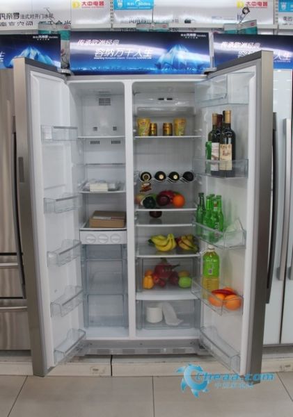 高效变频科技美的凡帝罗对开门冰箱