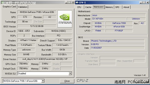 GPUƵ700Mhz÷MCP73PKԿ