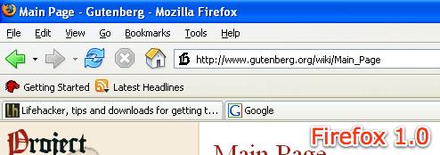 Firefox1.0到3.0界面变化一览