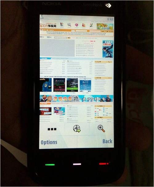 3.0寸全触屏诺基亚5800XM清晰界面照