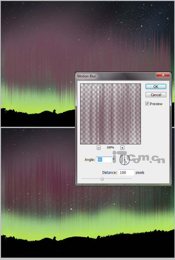 Photoshop制作夜空中漂亮极光(3)