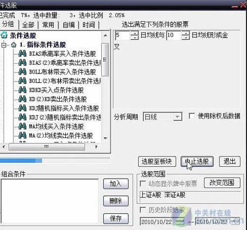篡选股设定MA均线轻松律