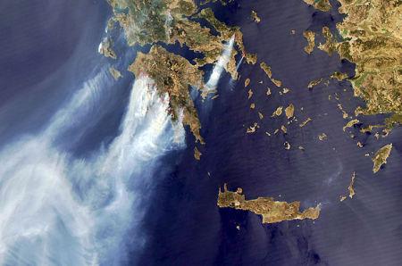2007世界十大自然灾害:希腊森林大火_科学探
