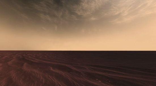 迄今最佳火星天空照片：环形山上的云团