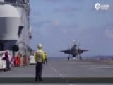 实拍美军F-35战机舰上作战测试 玩短距起飞