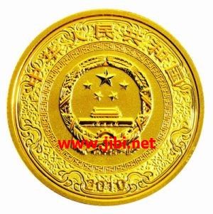 2009－2011《水浒传》系列纪念币正面“大国徽与中国传统吉祥纹饰组合”图案