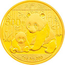 2012版1盎司熊猫金币背面图案