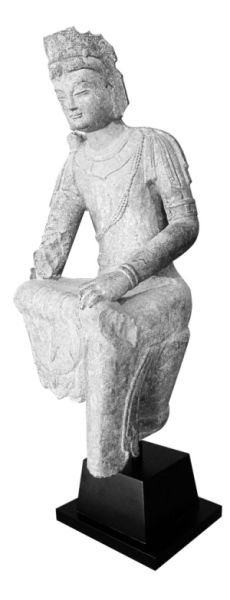 震旦博物馆展出的半跏思惟菩萨像（北齐）。