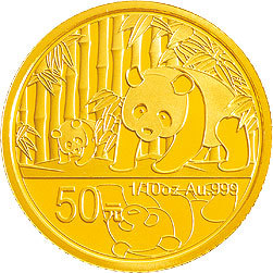 1/10盎司圆形精制金质纪念币背面图案