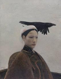 何多苓 《乌鸦是美丽的》 布面油画 89.8×70cm 1988
