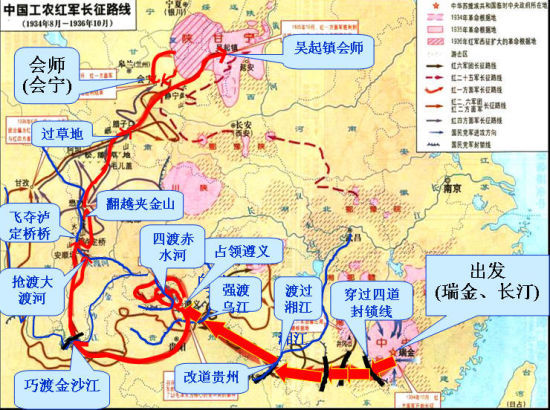 长征路线 长征路线