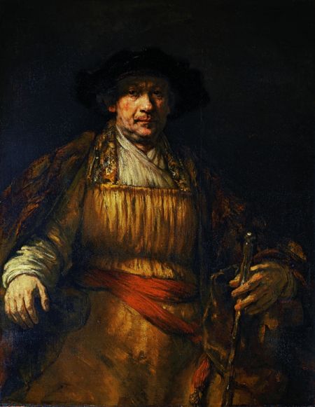 伦勃朗《自画像,1658年,布面油画,133.6×103.