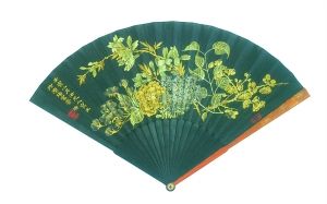 董诰书画成扇 董诰,清代官员、书画家。董邦达长子,与其父有“大、小董”之称。以善画,官至东阁大学士、太子太傅。书法宗王羲之、王献之父子,又能于一粒芝麻上书“天下太平”四字。山水秉承家学,雅秀绝尘。